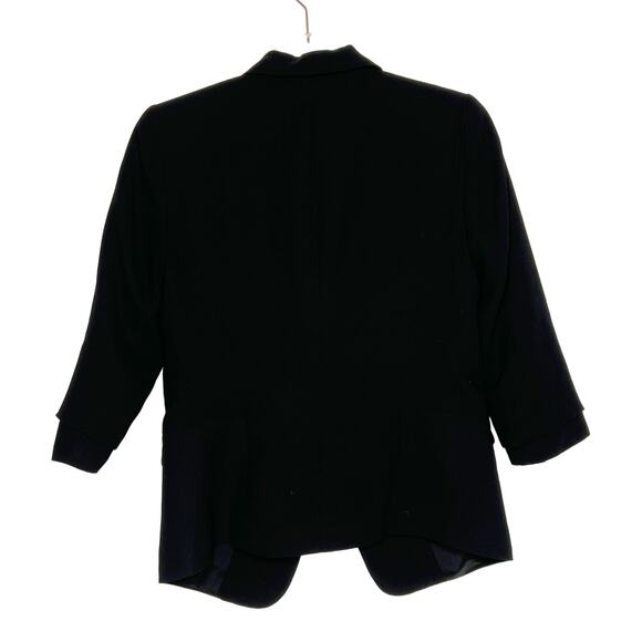 LORD & TAYLOR HIGHLINE COLLECTIVE Open Blazer Suit Jacket Black Womens Size 2 - Picture 3 of 7